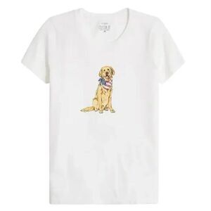 J. Crew Factory by955 Patriotic Dog Graphic Collector's Tee For Women size xs NW